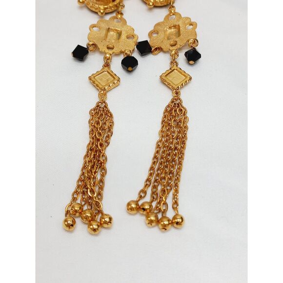 GERARD YOSCA Earrings Runway Statement Glamour 6" - Picture 8 of 12